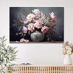 Canvas Schilderijen Vaas met bloemen