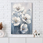 Canvas Schilderijen Schilderij van witte bloemen