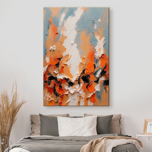 Levendige tinten in fascinerende abstractie Canvas Schilderijen Levendige tinten in fascinerende abstractie