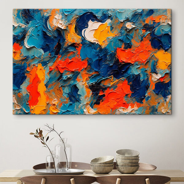 Levendige kleuren in abstracte vorm Canvas Schilderijen Levendige kleuren in abstracte vorm