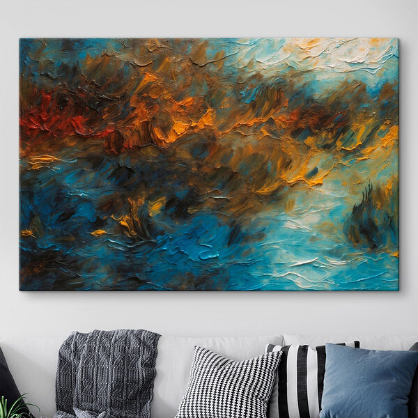 Schilderij van een verfwolk Canvas Schilderijen Schilderij van een verfwolk