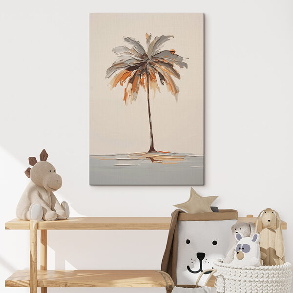 Schilderij van een palmboom Canvas Schilderijen Schilderij van een palmboom