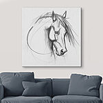 Canvas Schilderijen Tekening van een paard