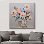Canvas Schilderijen Schilderij van bloemen in een vaas