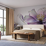 Fotobehang Delicate bloemblaadjes in zachte kleuren