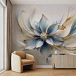 Fotobehang Florale elegantie in zachte tinten