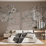 Fotobehang Florale elegantie in harmonieus ontwerp