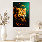 Canvas Schilderijen Cheetah met oranje vlekken