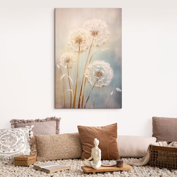 Schilderij van paardenbloemen Canvas Schilderijen Schilderij van paardenbloemen