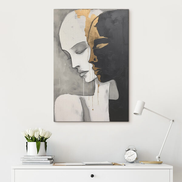 Schilderij van een man en vrouw Canvas Schilderijen Schilderij van een man en vrouw