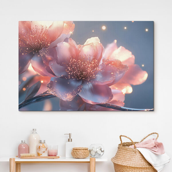 Delicate bloesems in zachte tinten Canvas Schilderijen Delicate bloesems in zachte tinten