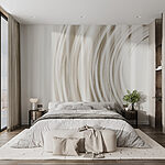 Fotobehang Witte en grijze achtergrond met cirkels