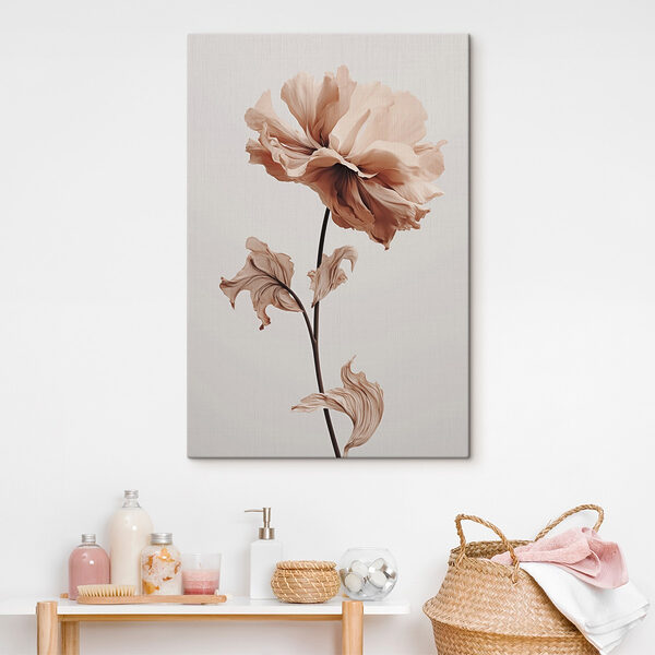 Bloem met gedroogde bladeren Canvas Schilderijen Bloem met gedroogde bladeren