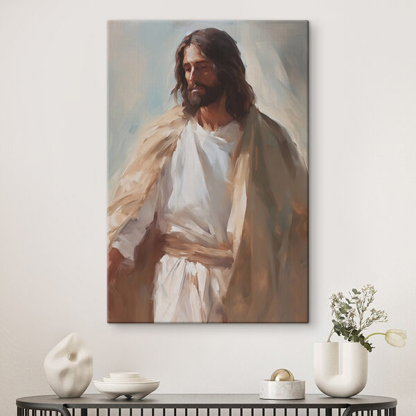 Schilderij van een man in een gewaad Canvas Schilderijen Schilderij van een man in een gewaad