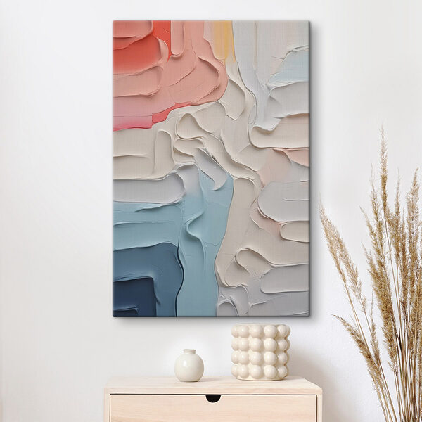 Vloeiende kleuren in harmonie van textuur Canvas Schilderijen Vloeiende kleuren in harmonie van textuur
