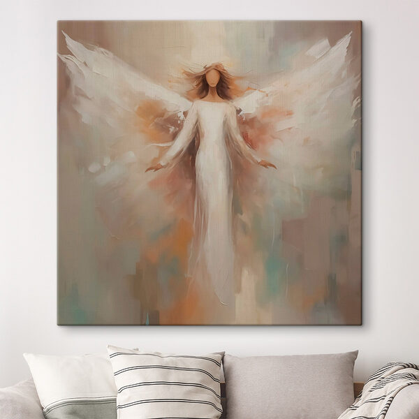 Schilderij van een vrouw met vleugels Canvas Schilderijen Schilderij van een vrouw met vleugels