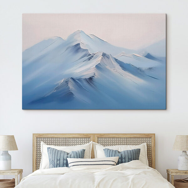 Bergketen met sneeuw Canvas Schilderijen Bergketen met sneeuw