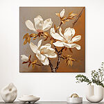 Canvas Schilderijen Witte bloemen aan een tak