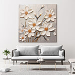 Canvas Schilderijen Schilderij van witte bloemen
