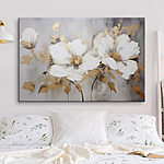 Canvas Schilderijen Schilderij van witte bloemen