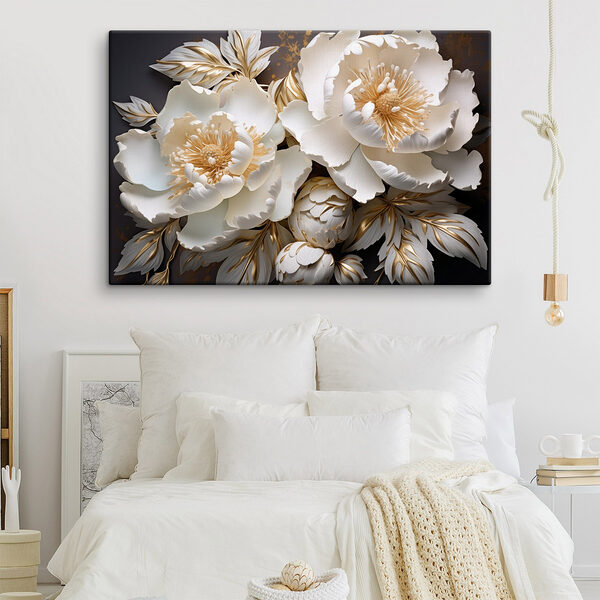 Delicate bloemen in een elegant arrangement Canvas Schilderijen Delicate bloemen in een elegant arrangement