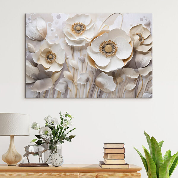 Fijn papieren bloemstuk kunst Canvas Schilderijen Fijn papieren bloemstuk kunst