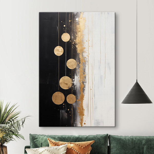 Schilderen van cirkels en lijnen Canvas Schilderijen Schilderen van cirkels en lijnen