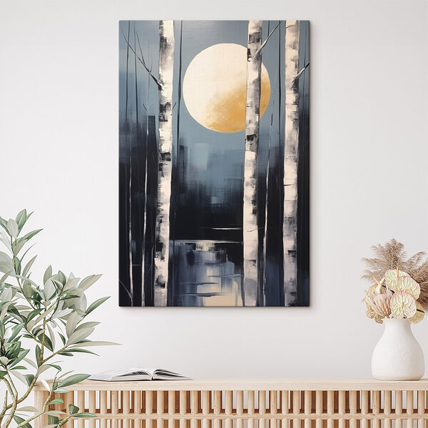 Schilderij van een maan aan de hemel Canvas Schilderijen Schilderij van een maan aan de hemel