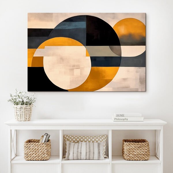 Schilderen van cirkels en lijnen Canvas Schilderijen Schilderen van cirkels en lijnen
