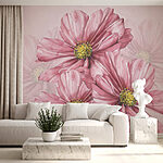 Fotobehang Groep roze bloemen