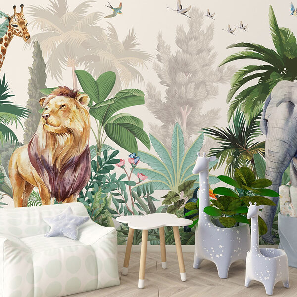 Behang met dieren en vogels Fotobehang Behang met dieren en vogels