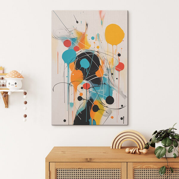 Schilderen van kleurrijke cirkels en lijnen Canvas Schilderijen Schilderen van kleurrijke cirkels en lijnen