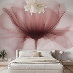 Fotobehang Bloem met doorzichtige bloem