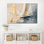 Canvas Schilderijen Schilderij van een zeilboot