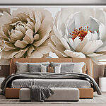 Fotobehang Elegante bloemen in zachte tinten