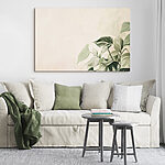 Canvas Schilderijen Weelderig groen op een zachte achtergrond