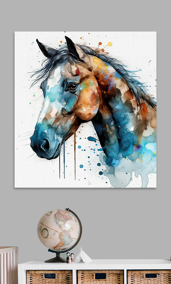 Schilderij van een paard Canvas Schilderijen Schilderij van een paard