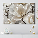 Canvas Schilderijen Delicate bloemen in zachte tinten