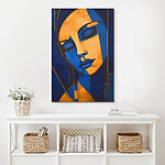 Canvas Schilderijen Schilderij van een vrouw’s gezicht