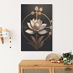 Canvas Schilderijen Lotusbloem in elegant ontwerp