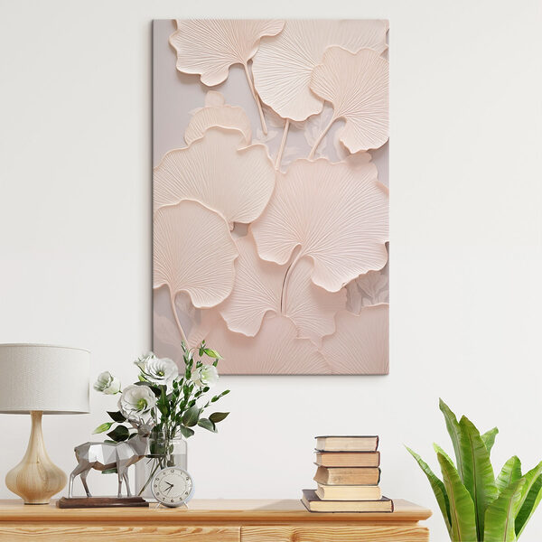 Groep witte bladeren Canvas Schilderijen Groep witte bladeren
