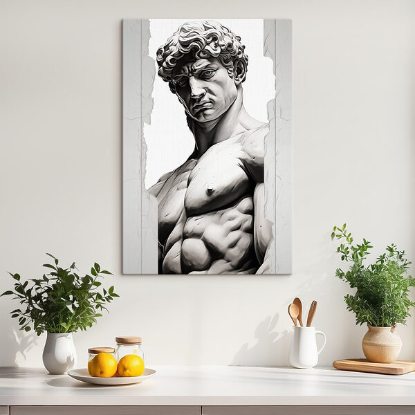 Standbeeld van een man Canvas Schilderijen Standbeeld van een man