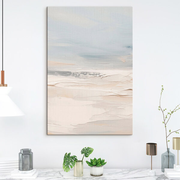 Witte en blauwe lucht met wolken Canvas Schilderijen Witte en blauwe lucht met wolken