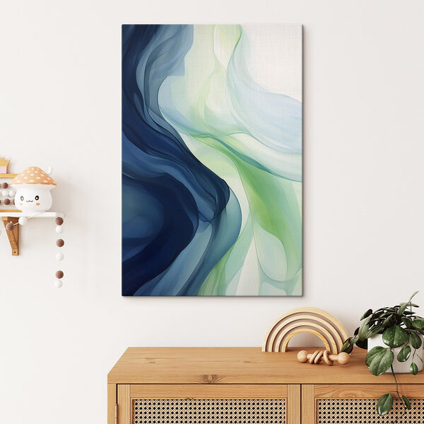 Zachte golven van vloeiende kleur Canvas Schilderijen Zachte golven van vloeiende kleur