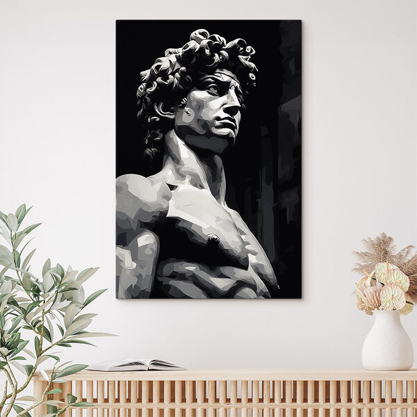 Standbeeld van een man Canvas Schilderijen Standbeeld van een man