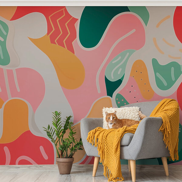 Kleurrijke kunst aan de muur Fotobehang Kleurrijke kunst aan de muur