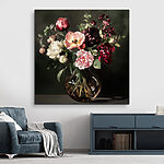 Canvas Schilderijen Vaas met bloemen