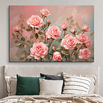 Canvas Schilderijen Schilderij van roze rozen