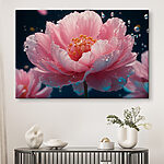 Canvas Schilderijen Delicate bloemblaadjes in sereen water