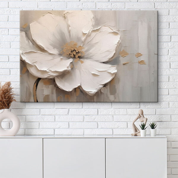 Delicate bloei op een zacht doek Canvas Schilderijen Delicate bloei op een zacht doek